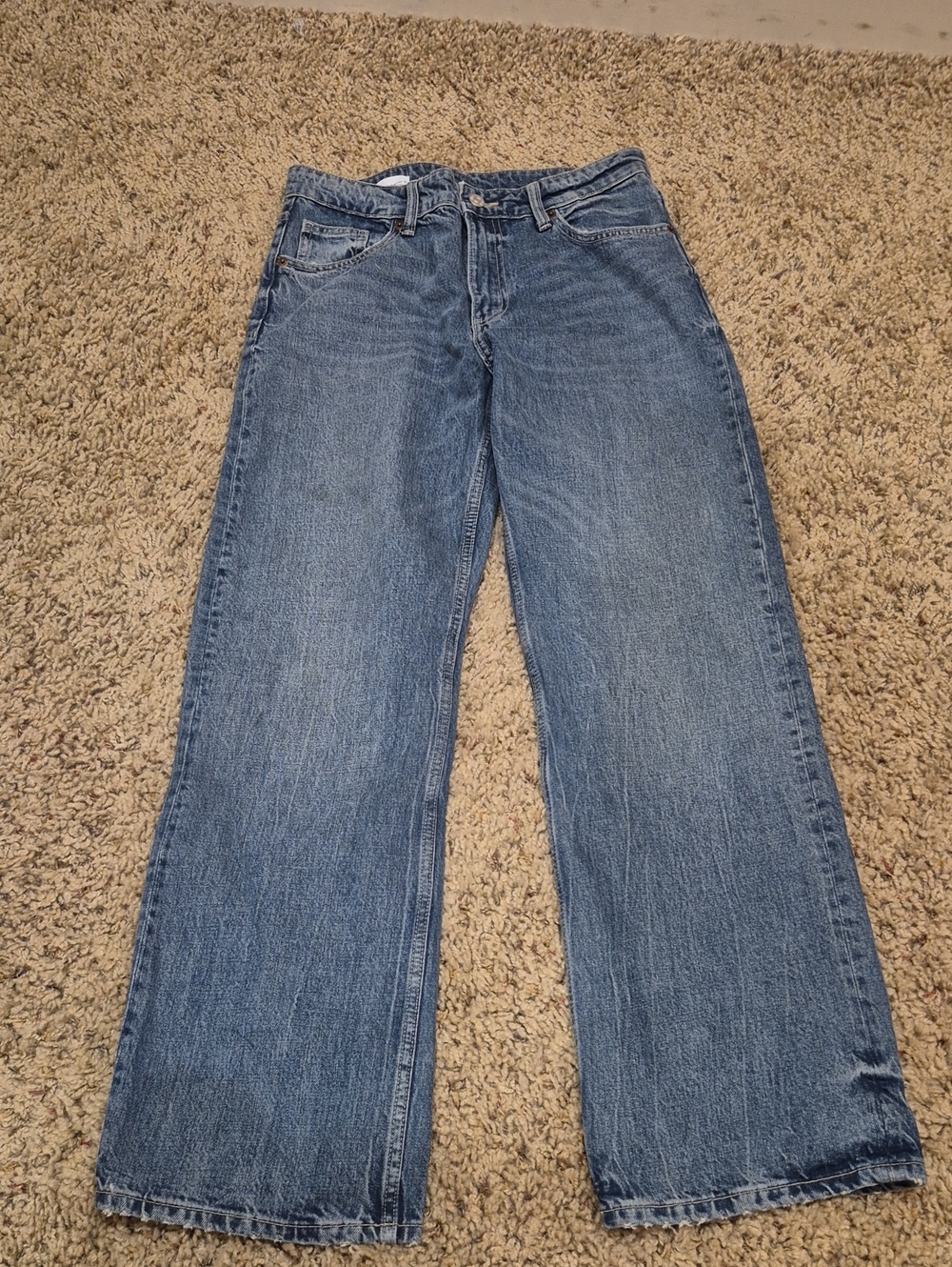Zara Light Blue Wide-Leg Jeans